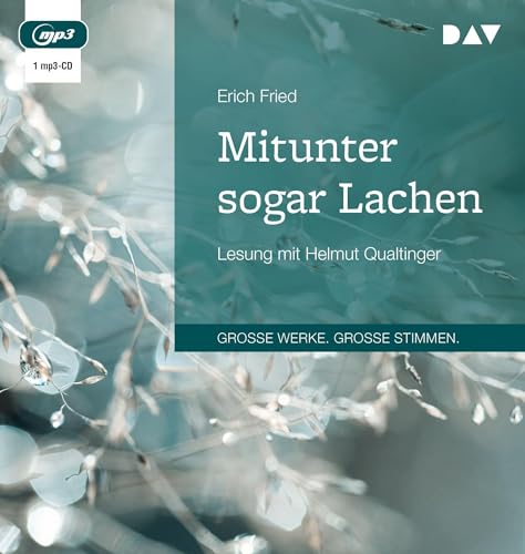 Mitunter sogar Lachen: Lesung mit Helmut Qualtinger (1 mp3-CD) von Audio Verlag Der GmbH